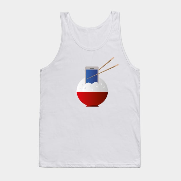 Rice Phone Tank Top by ijoshthereforeiam